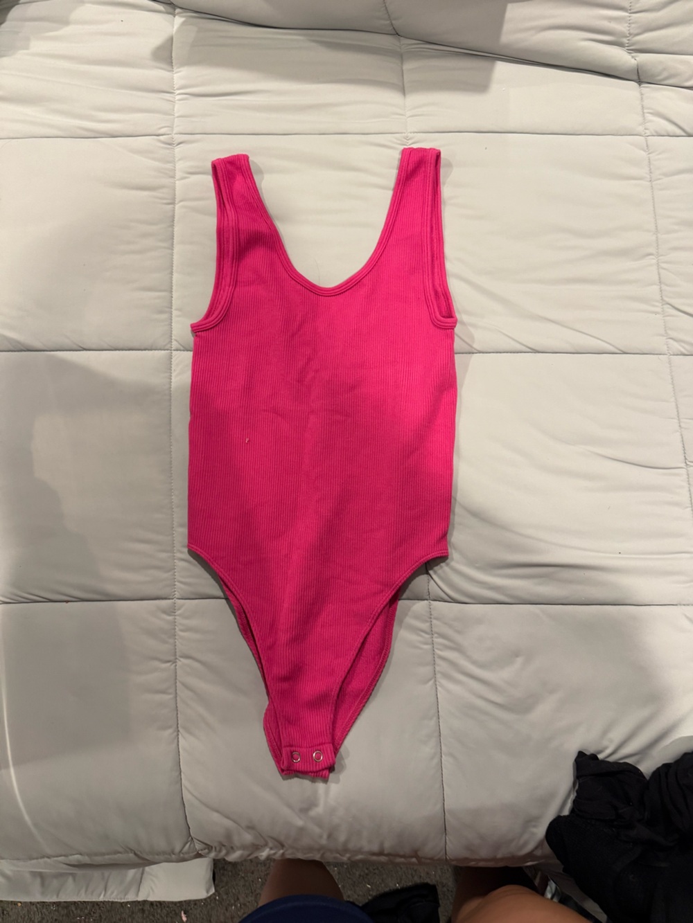 Forever 21 Hot Pink Ribbed Bodysuit